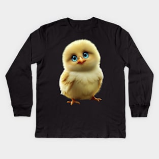 Super Cute Adorable, Baby Chick Kids Long Sleeve T-Shirt